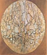 Piet Mondrian Oval Composition (Tree Study) (mk09) painting